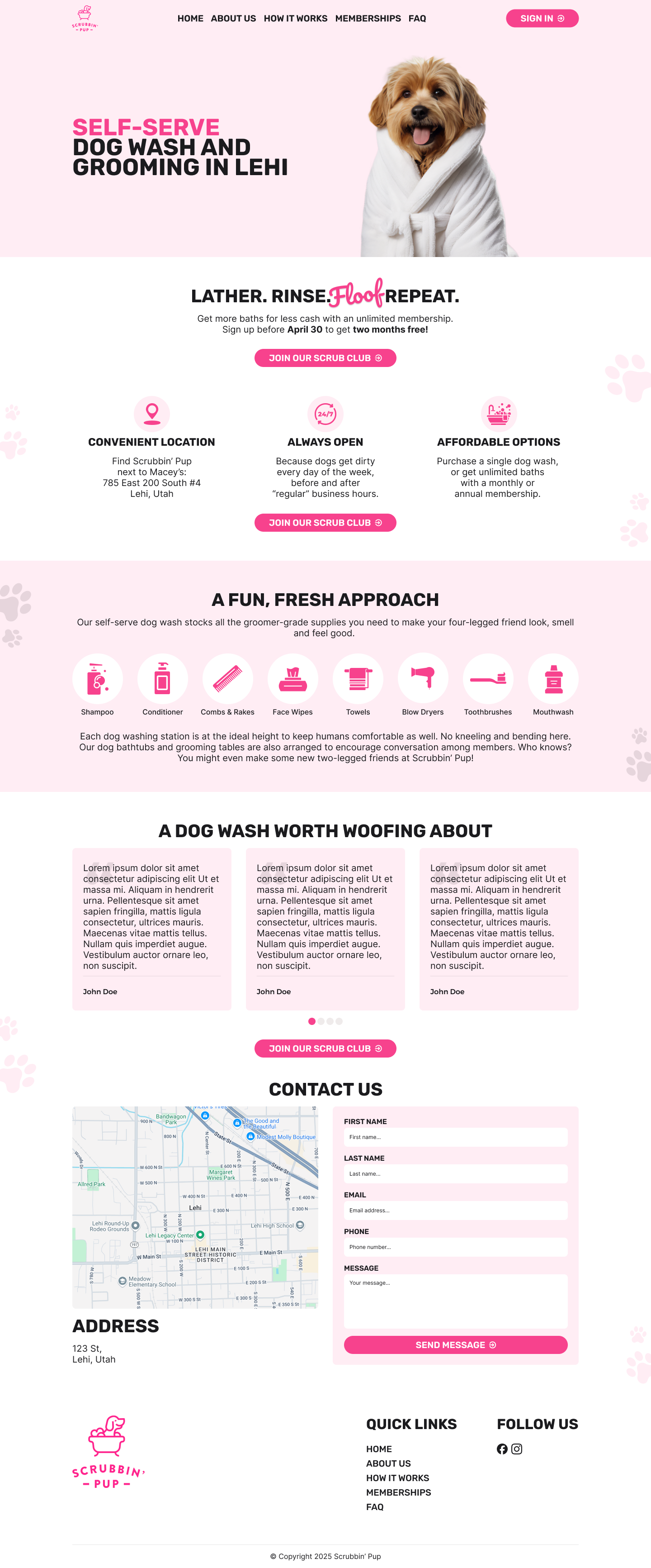 Scrubbin Pup Web Design