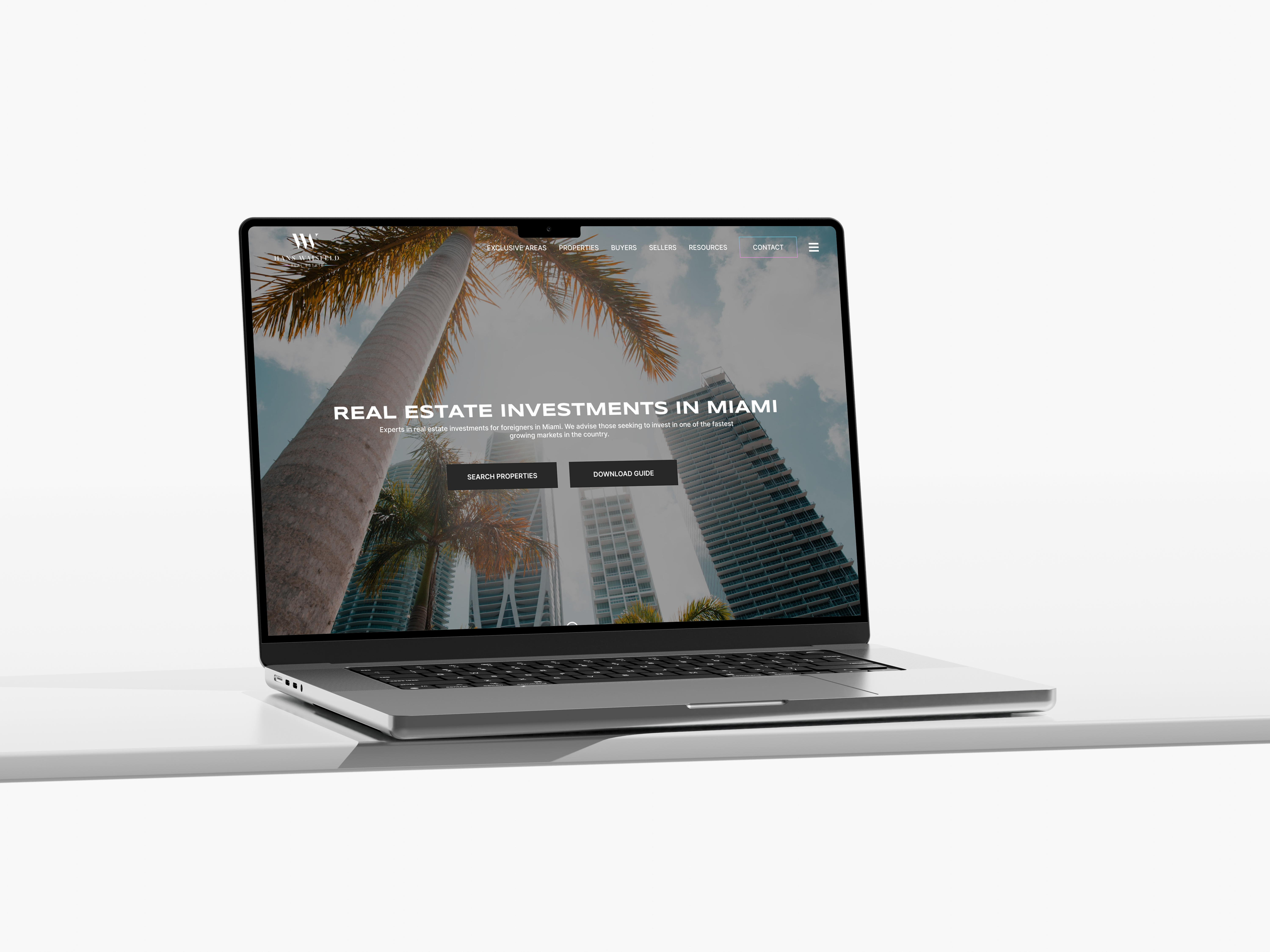 Hans Waisfeld web design mockup