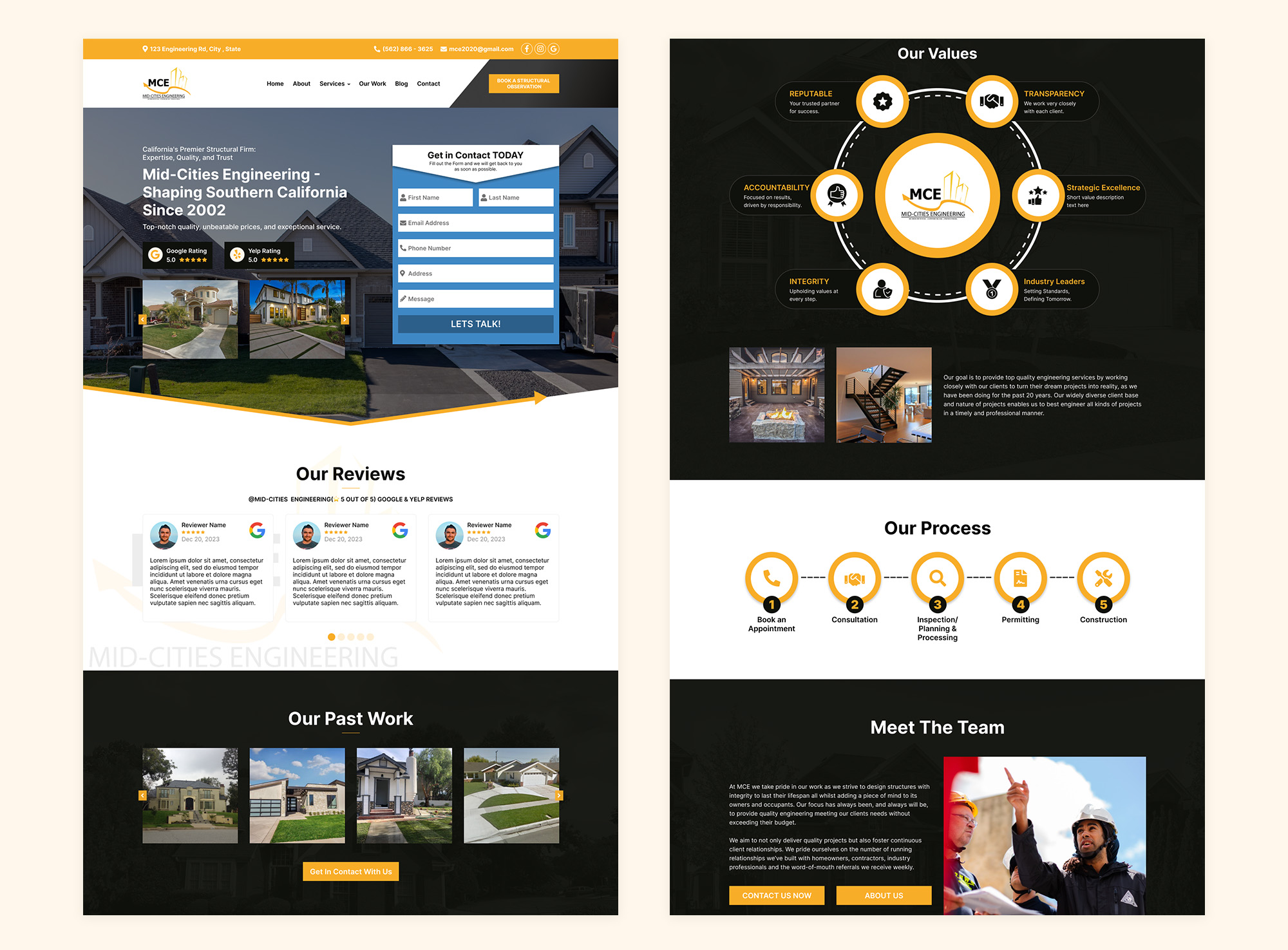 Mid Cities Engineering web design
